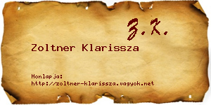 Zoltner Klarissza névjegykártya